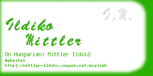 ildiko mittler business card